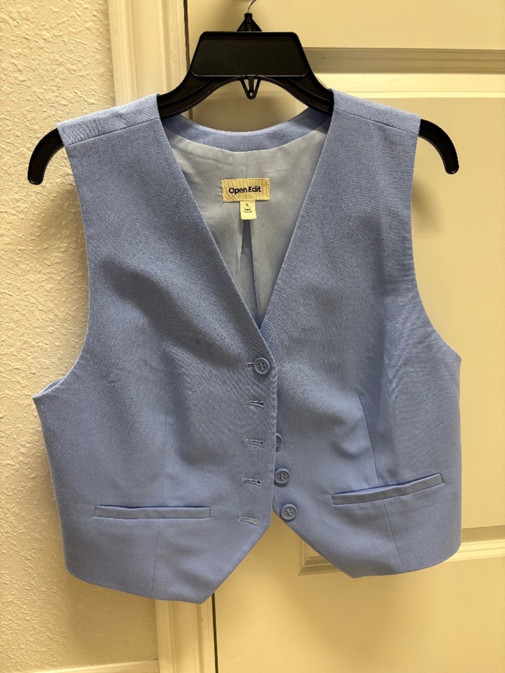 Open Edit Button Up Vest Large